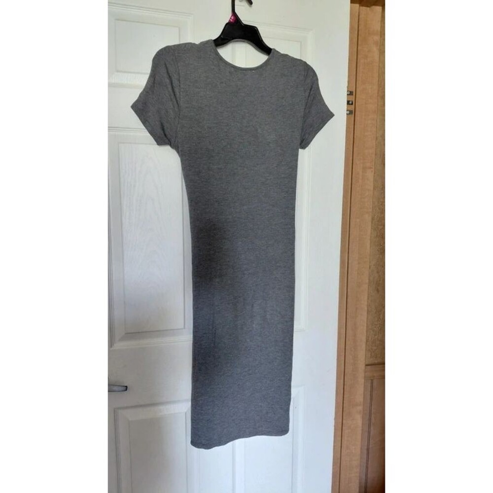 Time & Tru Grey dress with tie-M